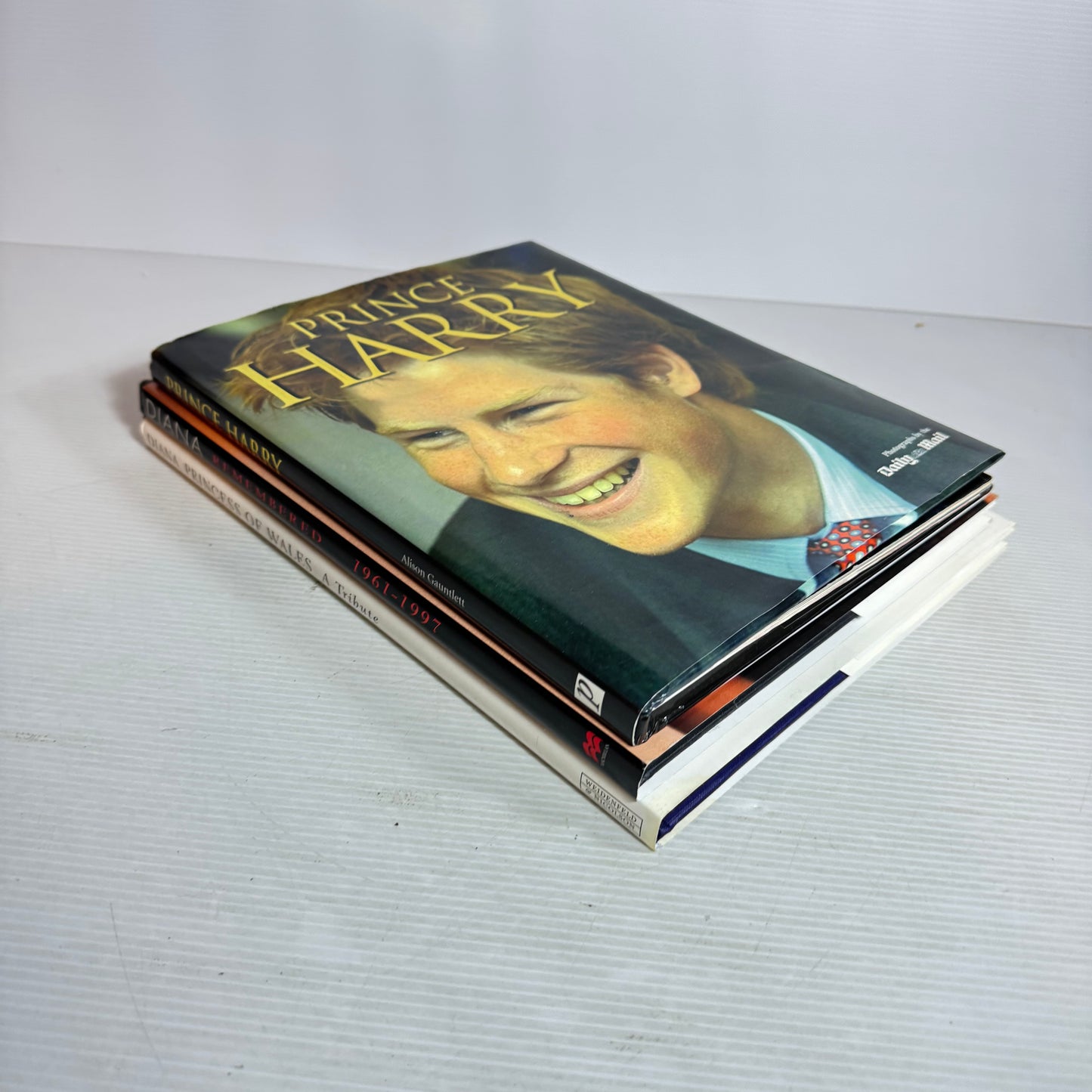 Royal Family Book Bundle x 3 : Prince Harry - Alison Gauntlett, Diana Remembered 1961-1997, Diana Princes of Wales : A Tribute - Tim Graham(2916)