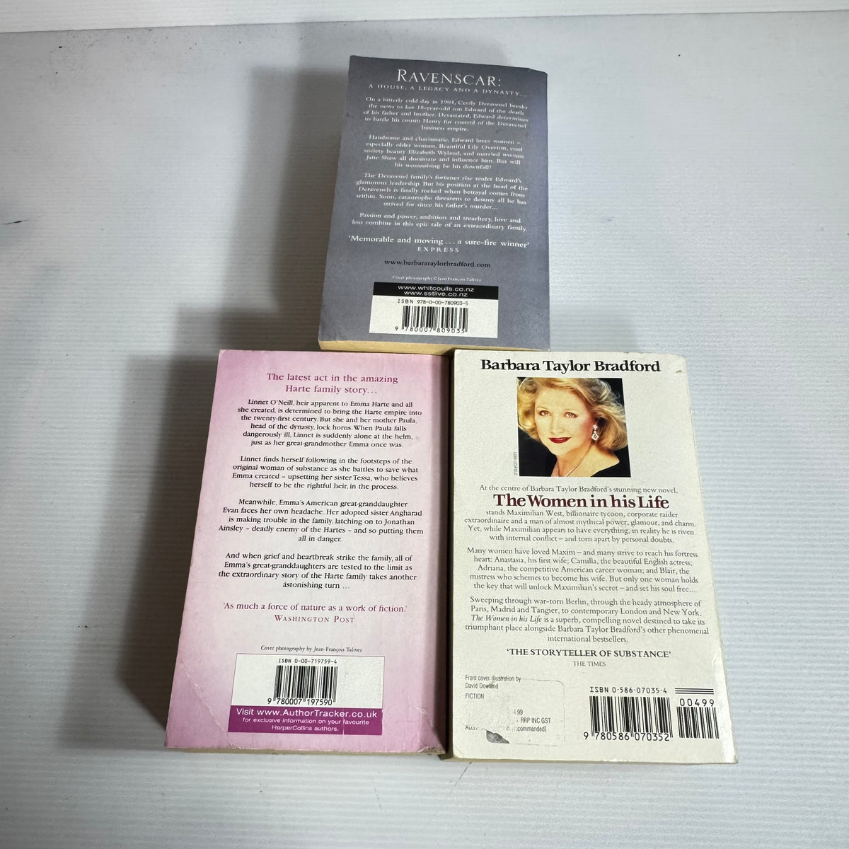 Barbara Taylor Bradford Bundle x 3 : The Ravenscar Dynasty, The Women In His Life, Just Rewards (3430)
