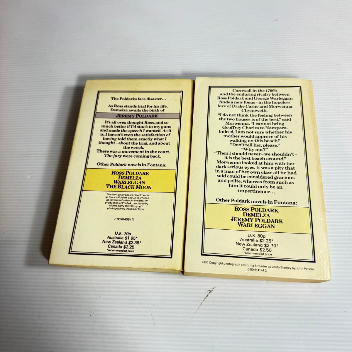 Poldark Bundle x 2 : Jeremy Poldark Book 3 & The Black Moon Book 5 - Winston Graham (3355)