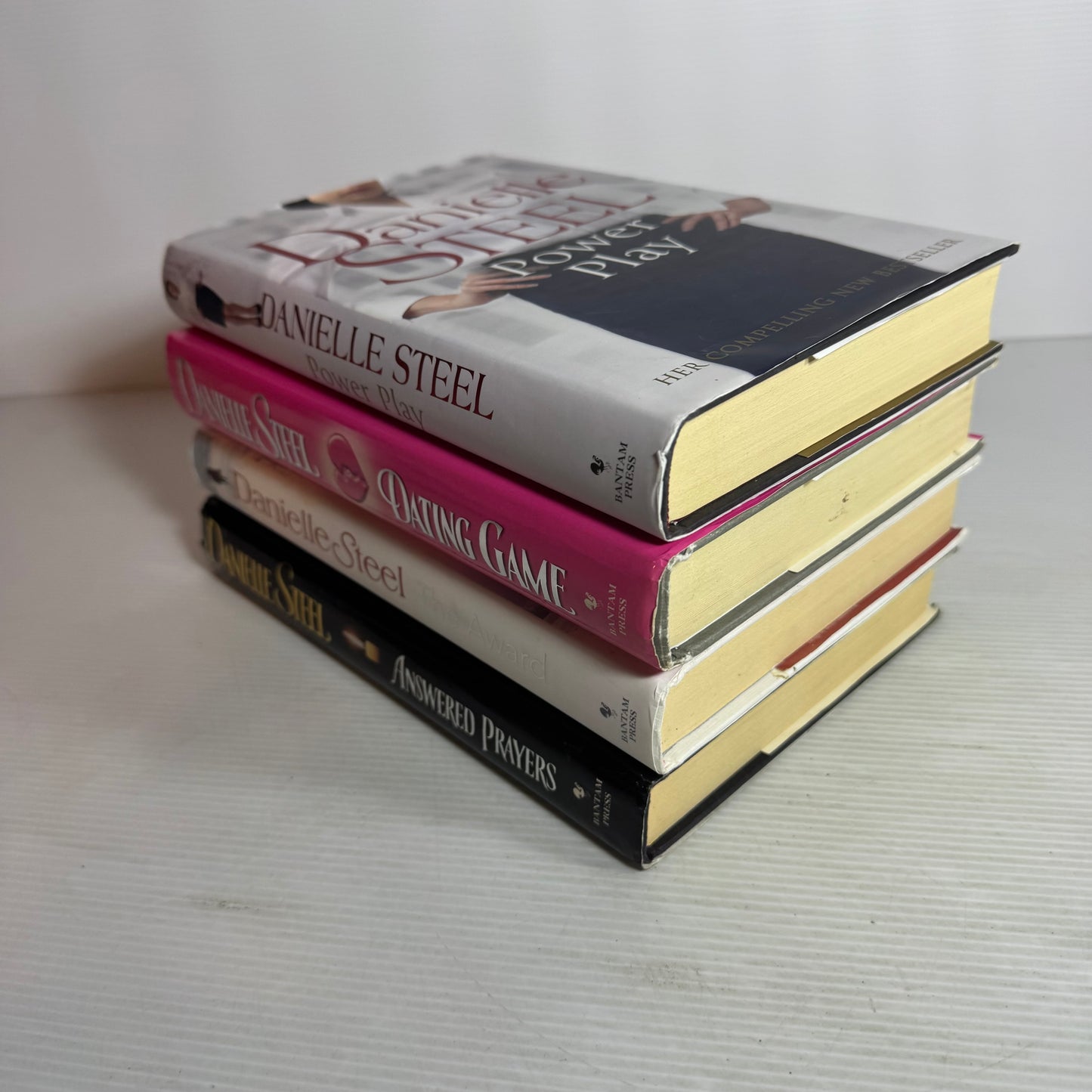 Danielle Steel Hardcover Book Bundle x 4 : Power Play, Dating Game, The Award, Answered Prayers (2819)