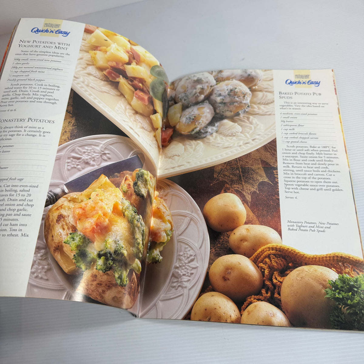 Vintage Cookbook Bundle x 4 Books : The Australian Women's Weekly Celebration Cookbook, Quick 'n' Easy Italian, Barbecues, Potatoes & Pumpkin (3303)