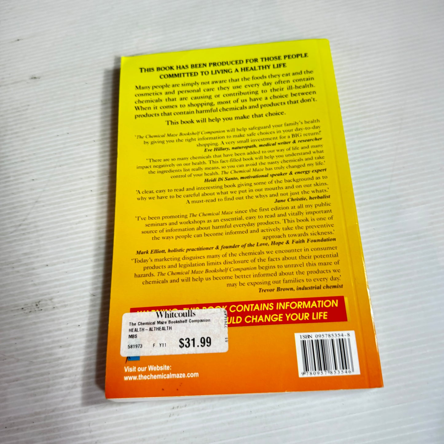 Health Food Guides Book Bundle x 3 : SuperFoods - Steven Pratt, M.D. & Kathy Matthews, The Chemical Maxe - Bill Statham, For Goodness Sake! - Merren Parker (2885)(2885)
