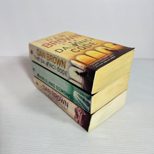 Dan Brown Book Bundle x 3 Books : Deception Point, Angles and Demons & The Da Vinci Code (2583)