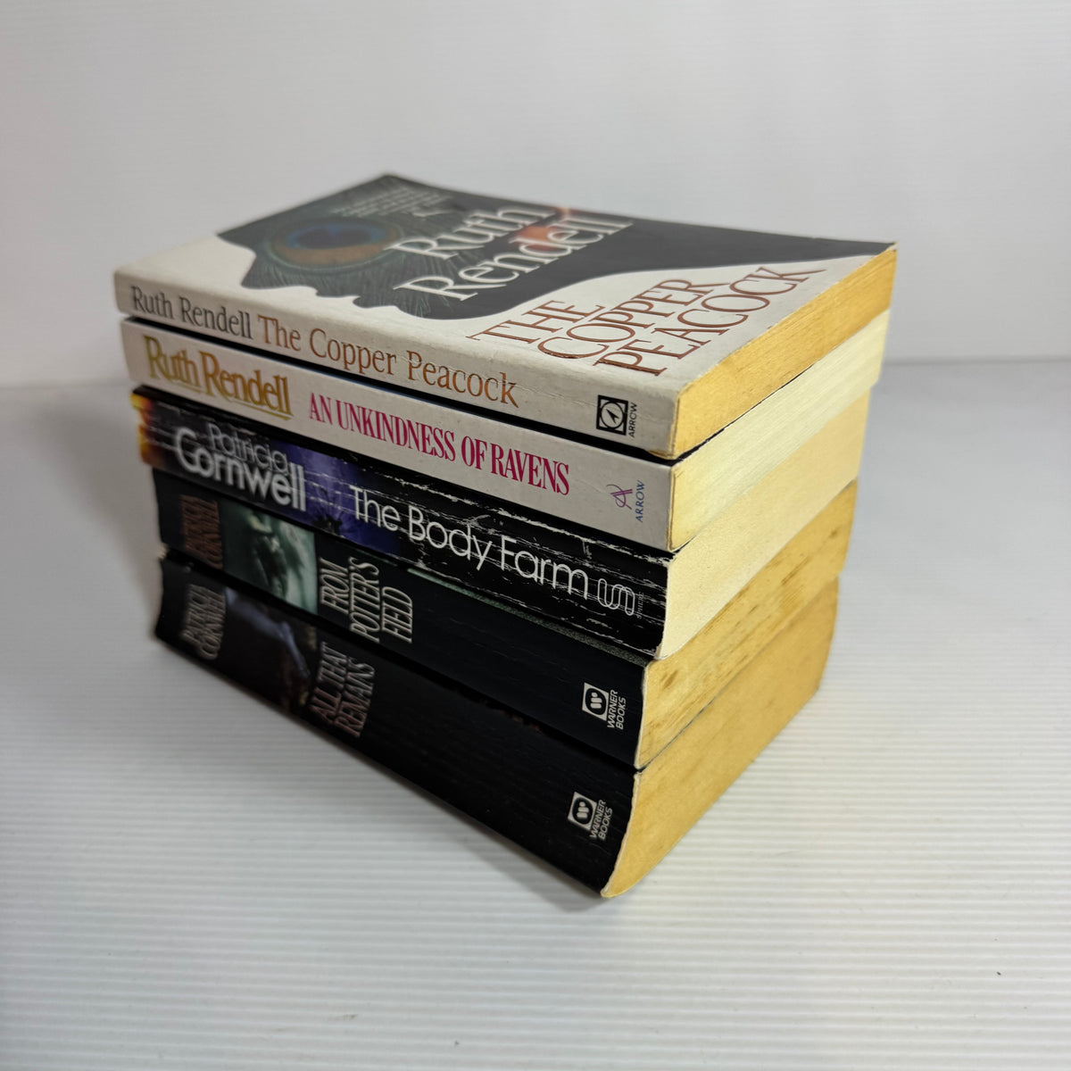 Crime Suspense Bundle x 5 : The Copper Peacock & An Unkindness of Ravens - Ruth Rendell, The Body Farm, From Potter's Field & All That Remains - Patricia Cornwell (3446)