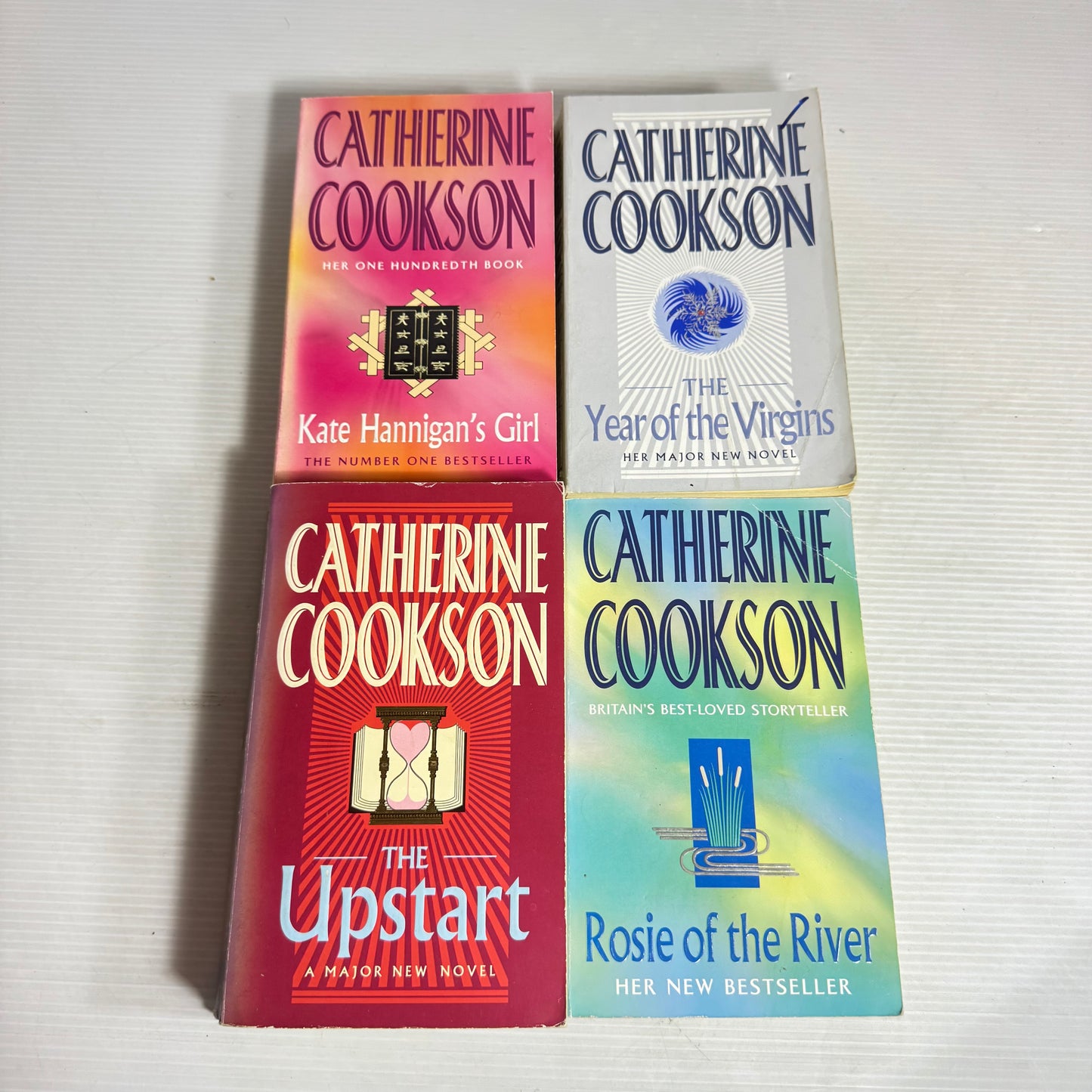 Catherine Cookson Small Paperback Bundle x 4 : The Year of the Virgins, Rosie of the River, Kat Hannigan's Girl, The Upstart (3007)