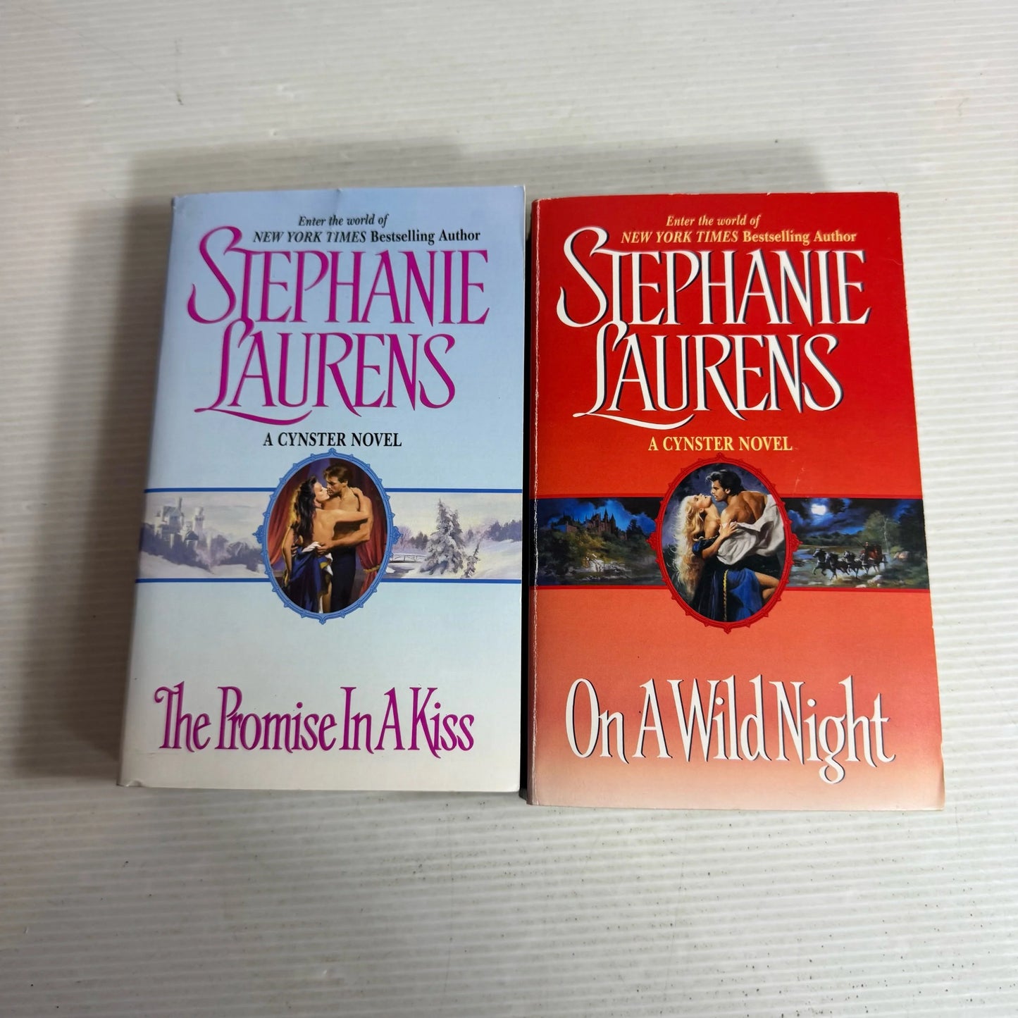 Stephanie Laurens - Cynster Series Novels Book Bundle x 2 On A Wild Night & The Promise In A Kiss