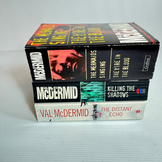 Val McDermid Bundle x 3 Books 4 x Stories : Killing The Shadows, The Distant Echo, The Mermaids Singing & The Wire In The Blood (3440)