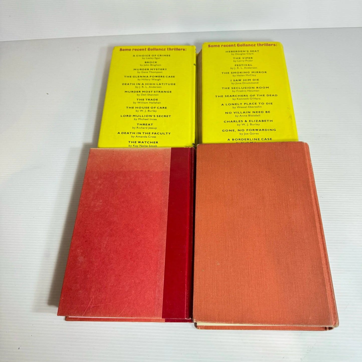 Vintage Crime Thriller Book Bundle x 4 Books : Mixed Authors (Vintage 1960's-1980's) (2260)