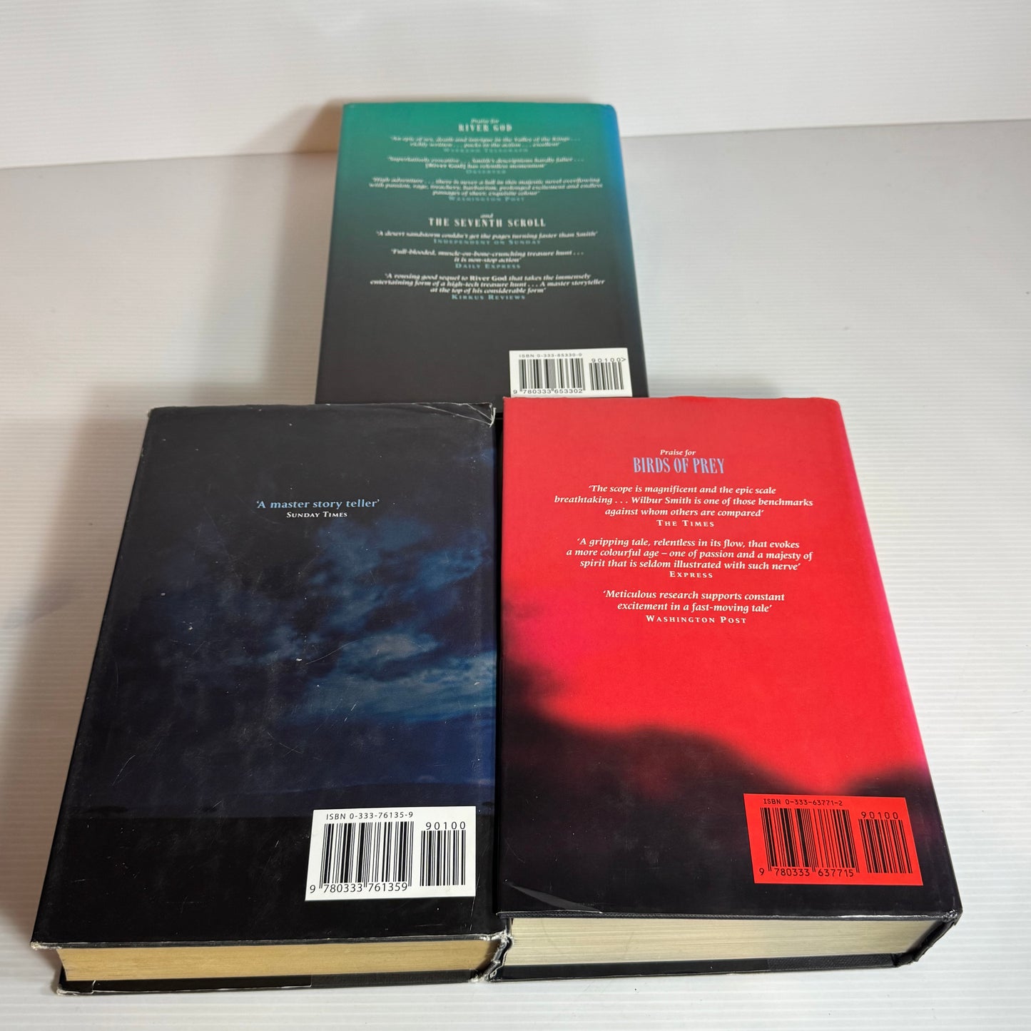 Wilber Smith Courtney Series Book Bundle x 3 Books : Birds of Prey, Monsoon, Blue Horizon (2484)