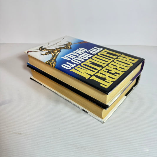 Robert Ludlum Hardcover Book Bundle x 2 : The Icarus Agenda & The Road To Omaha(2454)