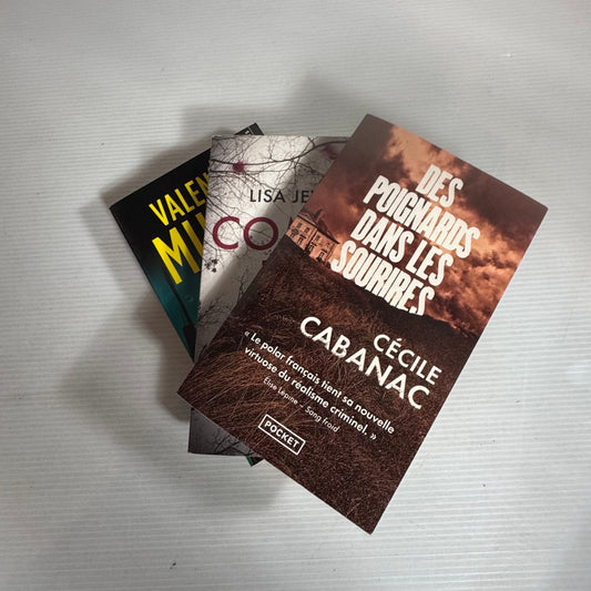 French Language Crime/Thriller Mixed Author Book Bundle x 3 Books (2581)