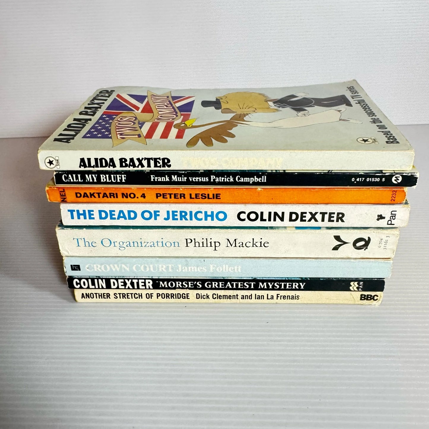 British TV Book Bundle x 8 Books : Various Authors and Programs (Vintage 1968-1993) (2194)