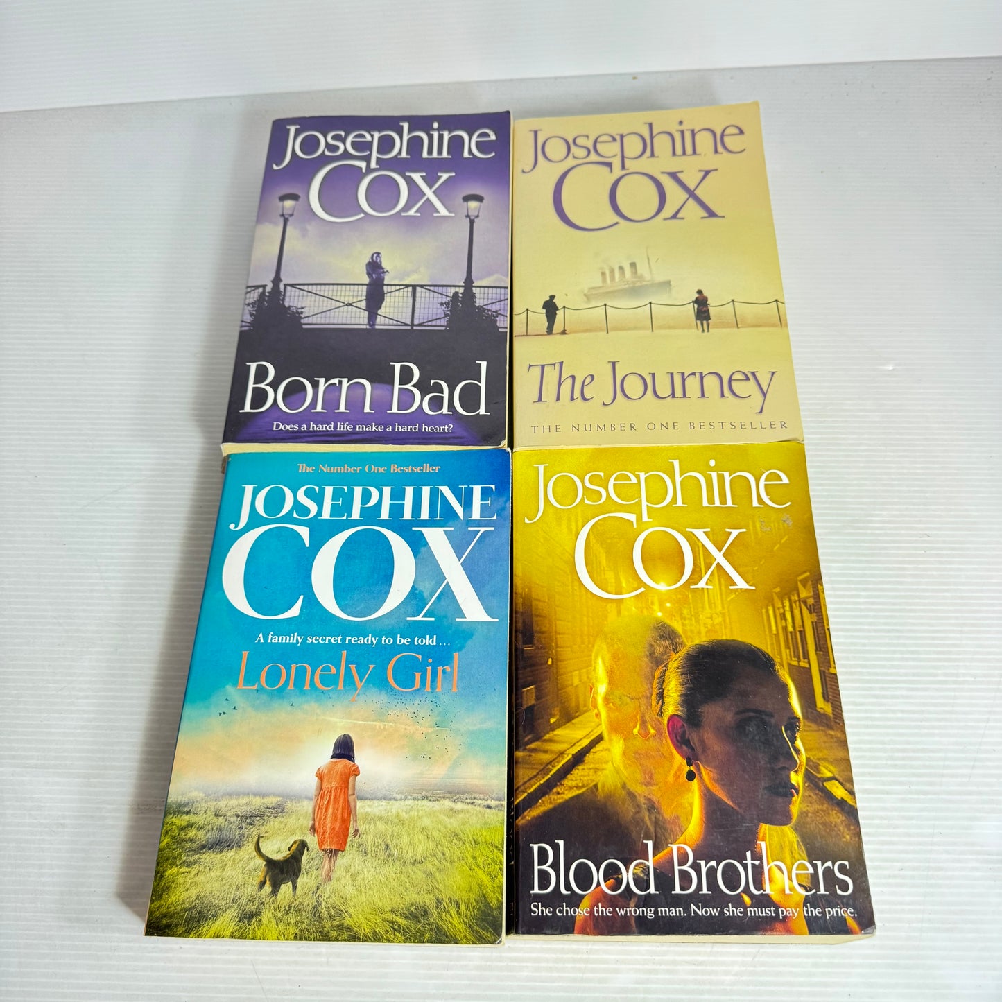 Josephine Cox Book Bundle x 4 : The Journey, Lonely Girl, Blood Brothers, Born Bad (3028)