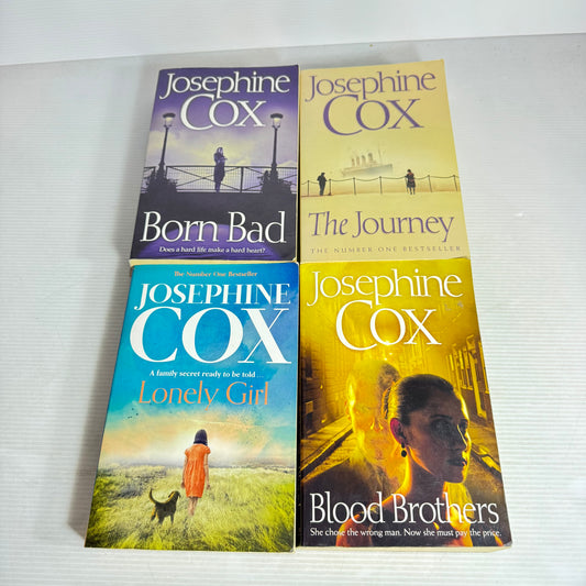 Josephine Cox Book Bundle x 4 : The Journey, Lonely Girl, Blood Brothers, Born Bad (3028)