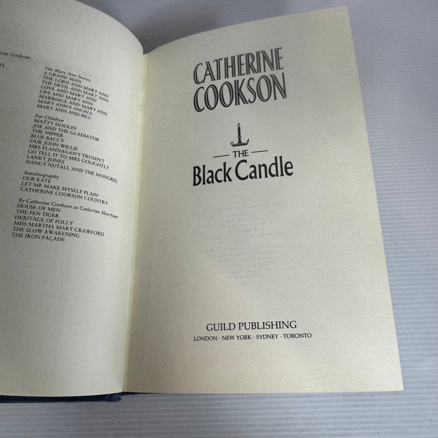 Catherine Cookson Book Bundle x 2 Books : The Maltese Angel & The Black Candle (2528)