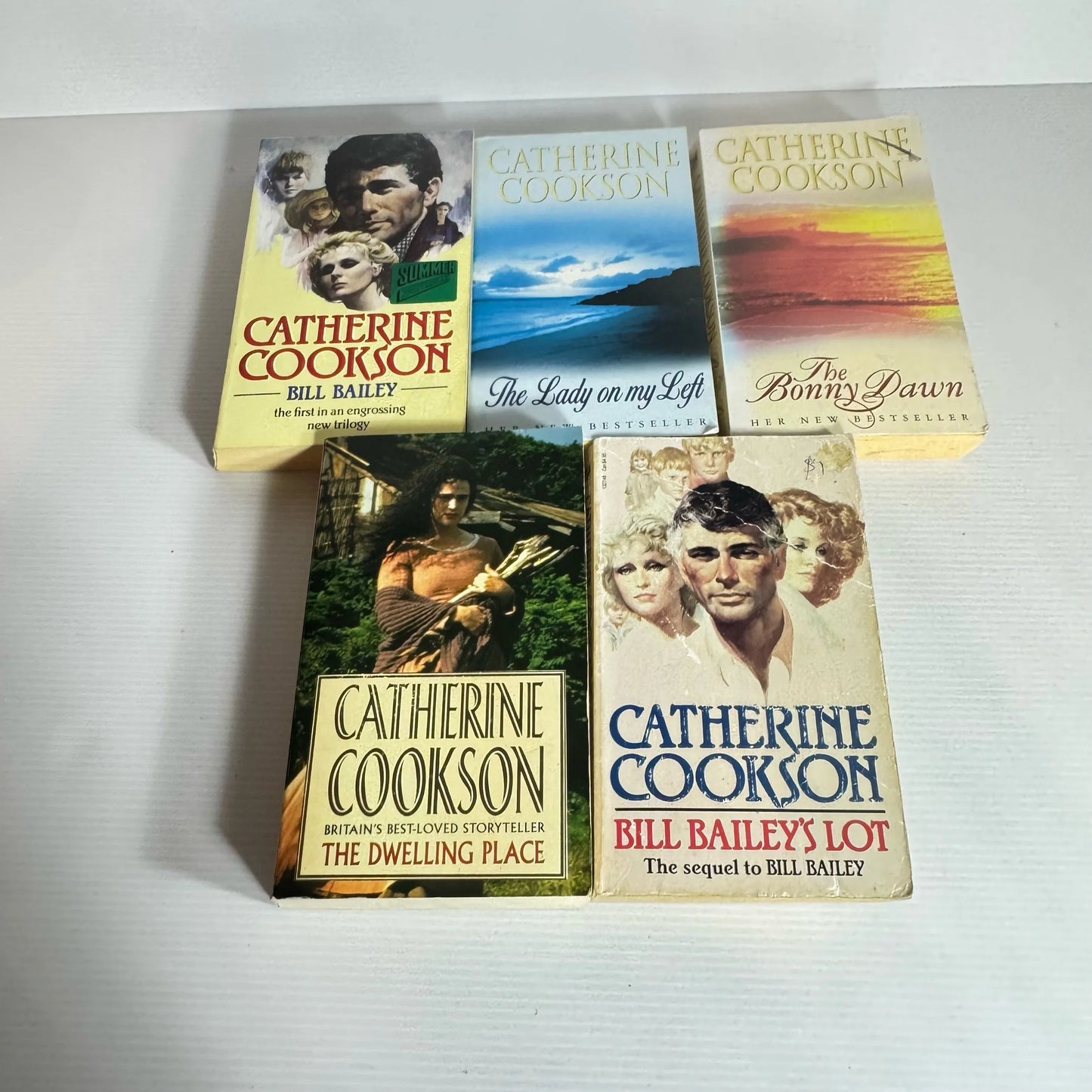 Catherine Cookson Book Bundle x 5 Books : The Bonny Dawn, The Lady on my Left, Bill Bailey, Bill Bailey's Lot & The Dwelling Place, (2242)