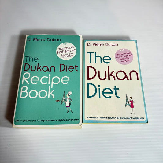 Dr Pierre Dukan Book Bundle x 2 : The Dukan Diet & The Dukan Diet Recipe Book (3037)
