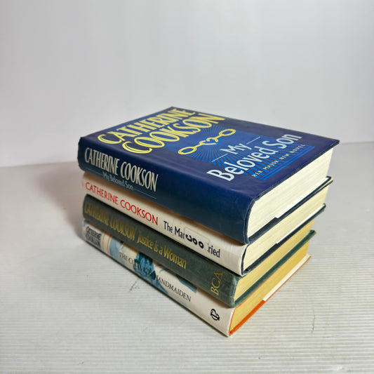 Catherine Cook Vintage Hardcover Bundle x 4 : The Man Who Cried, My Beloved Son, The Cultured Handmaiden, Justice is a Woman (2995)