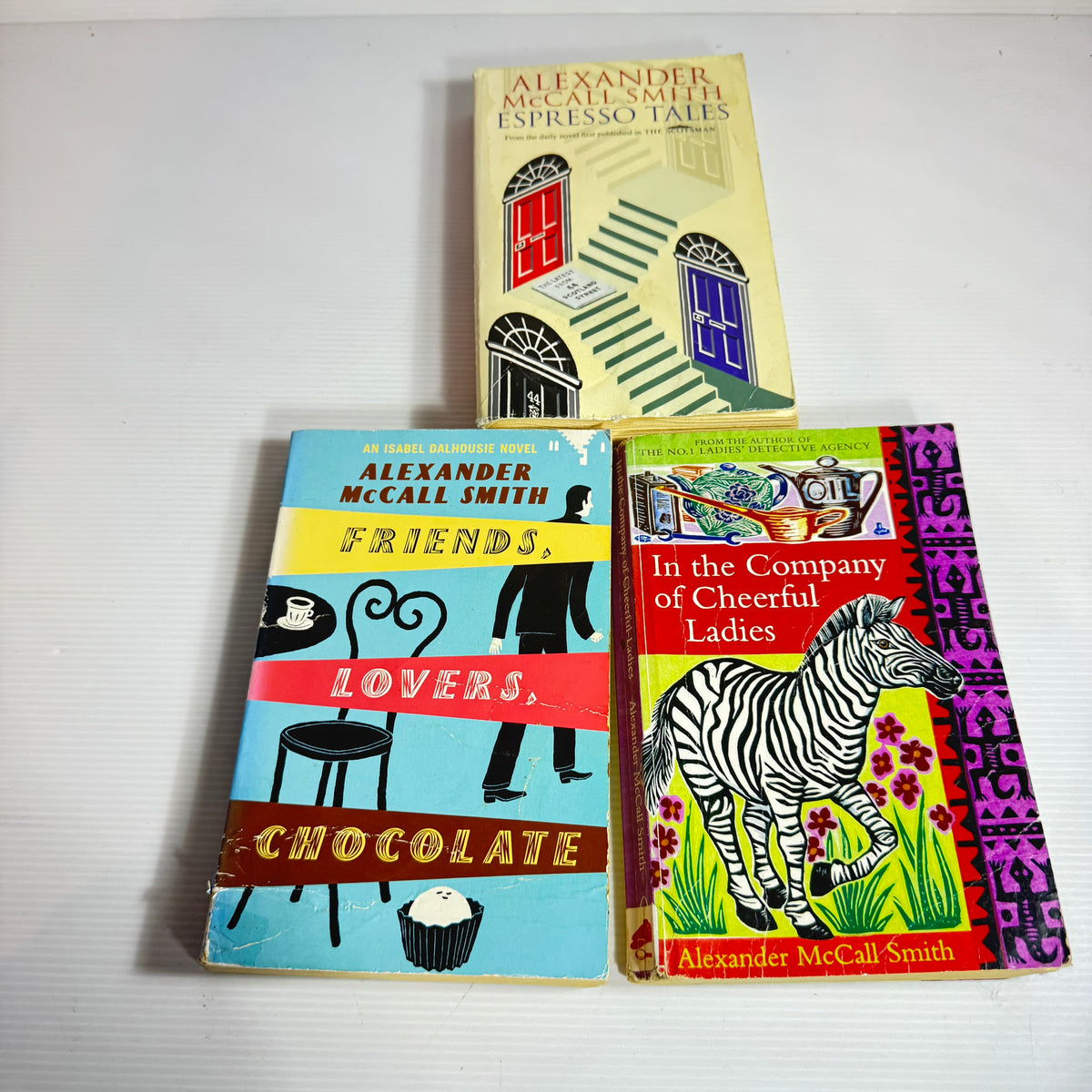 Alexander McCall Smith Book Bundle x 3 : In The Company of Cheerful Ladies, Friends, Lovers, Chocolate, Espresso Tales(3274)