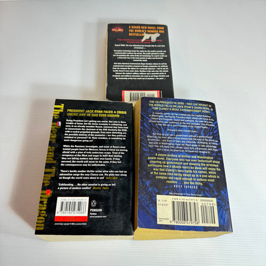 Tom Clancy Book Bundle x 3 : Ruthless.com, The Bear and The Dragon, Executive Orders (3092)