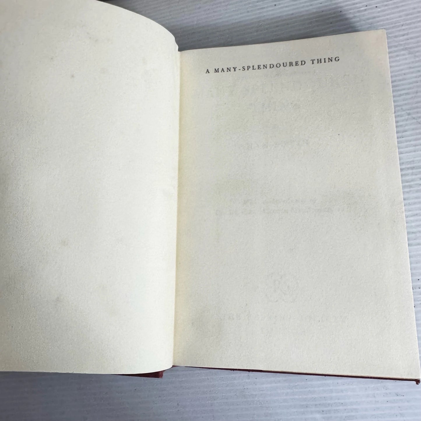 Vintage Books x 2 : A Many - Splendoured Thing - Han Suyin 1954 & Fanfare for a Witch - Vaughan Wilkins 1954 (2129)