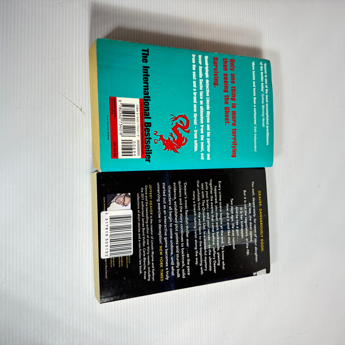 Jeffery Deaver Bundle x 2 : The October List & The Stone Monkey (3459)