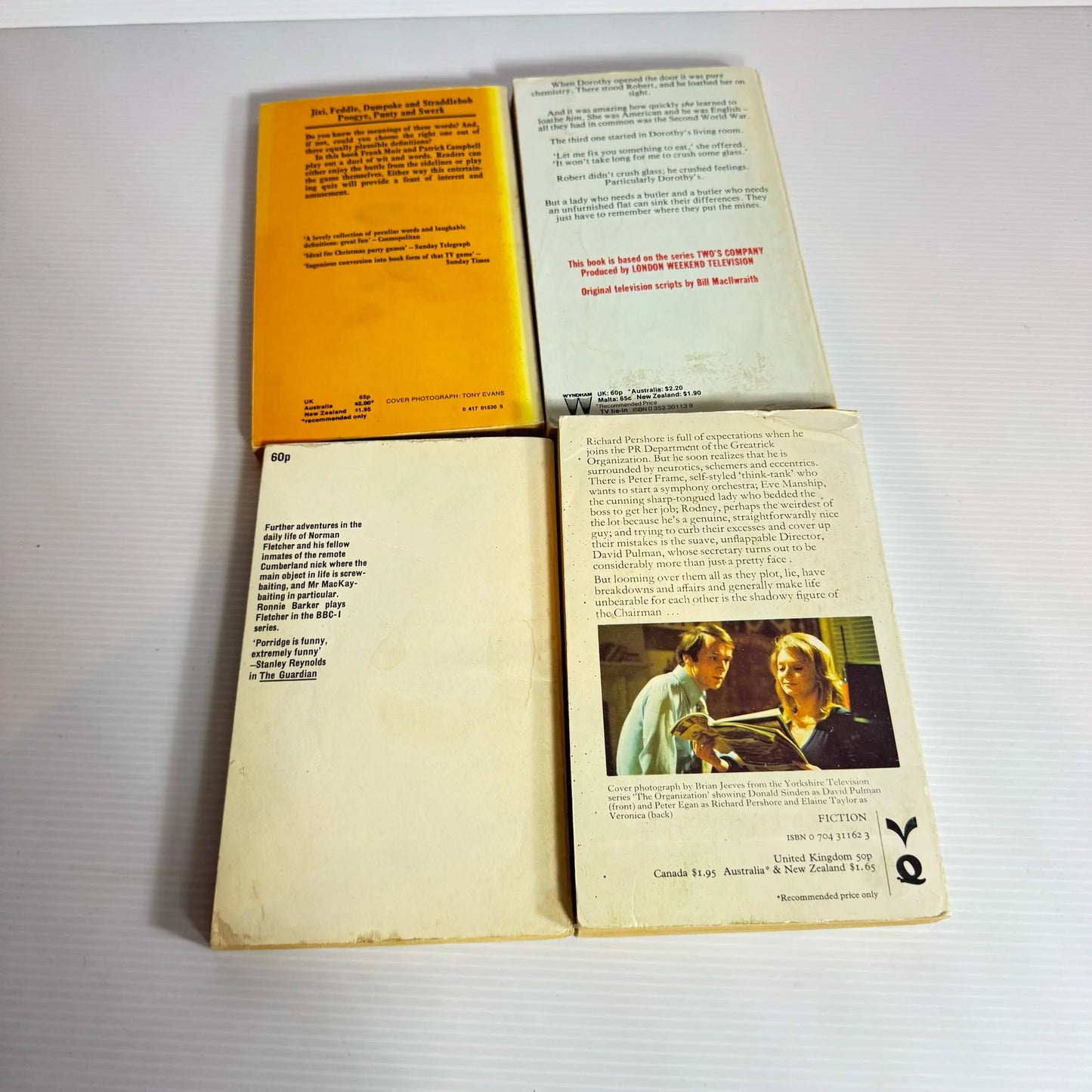 British TV Book Bundle x 8 Books : Various Authors and Programs (Vintage 1968-1993) (2194)
