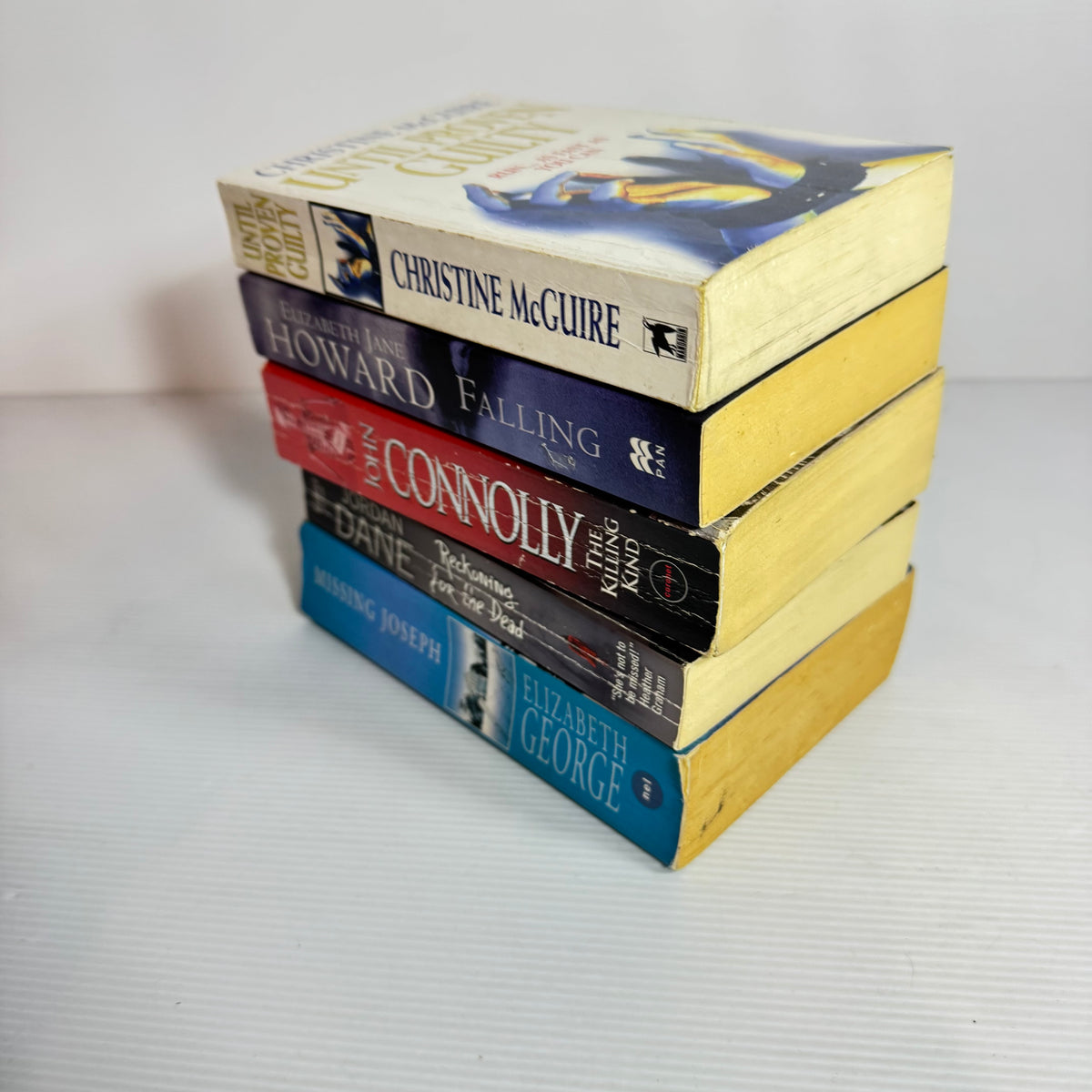 Crime Thriller Bundle x 5 : Reckoning For The Dead - Jordan Dane, Falling - Elizabeth Jane Howard, The Killing Kind - John Connolly, Until Proven Guilty - Christine McGuire, Missing Joseph - Elizabeth George (3390)