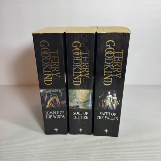 Terry Goodkind Book Bundle x 3 : Temple of the Winds, Soul of the Fire, Faith of The Fallen (2894)