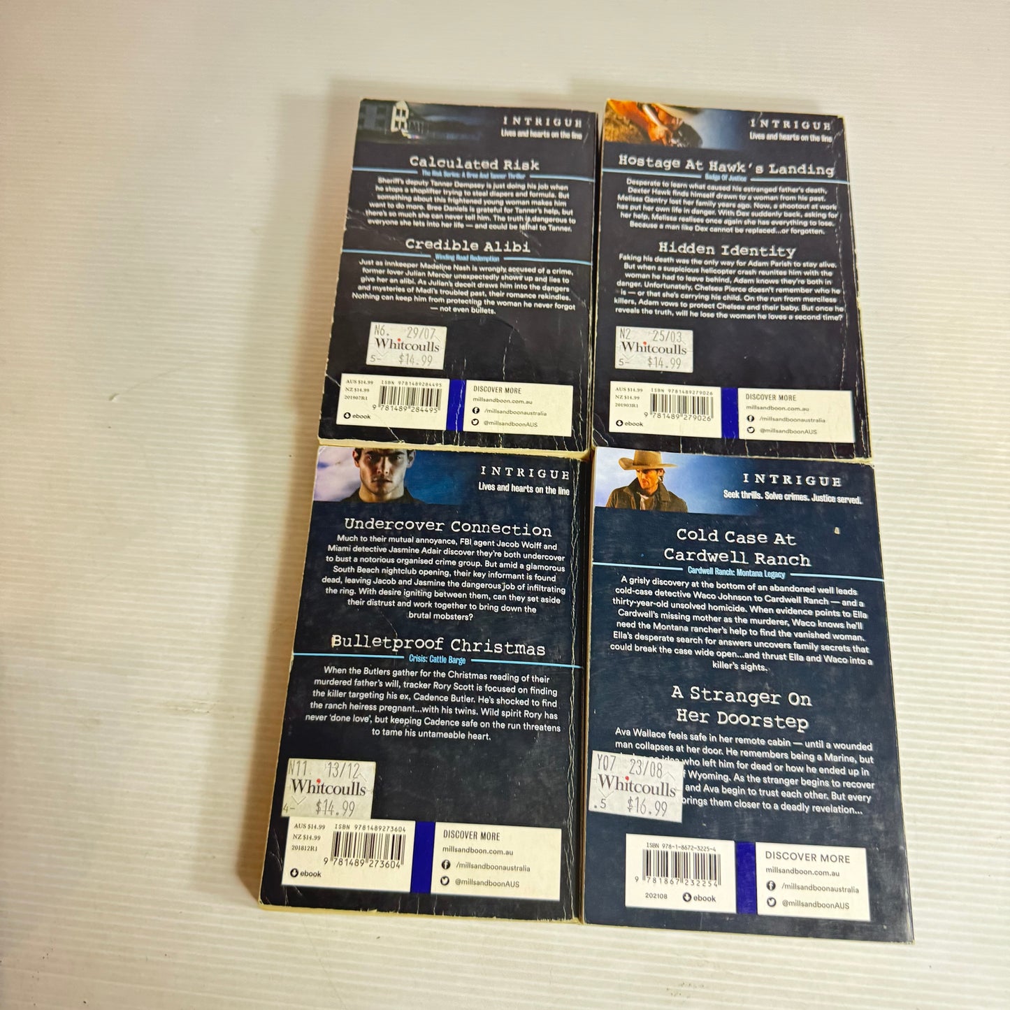 Mills & Boon Intrigue Book Bundle x 4 Books 8 Stories (3017)
