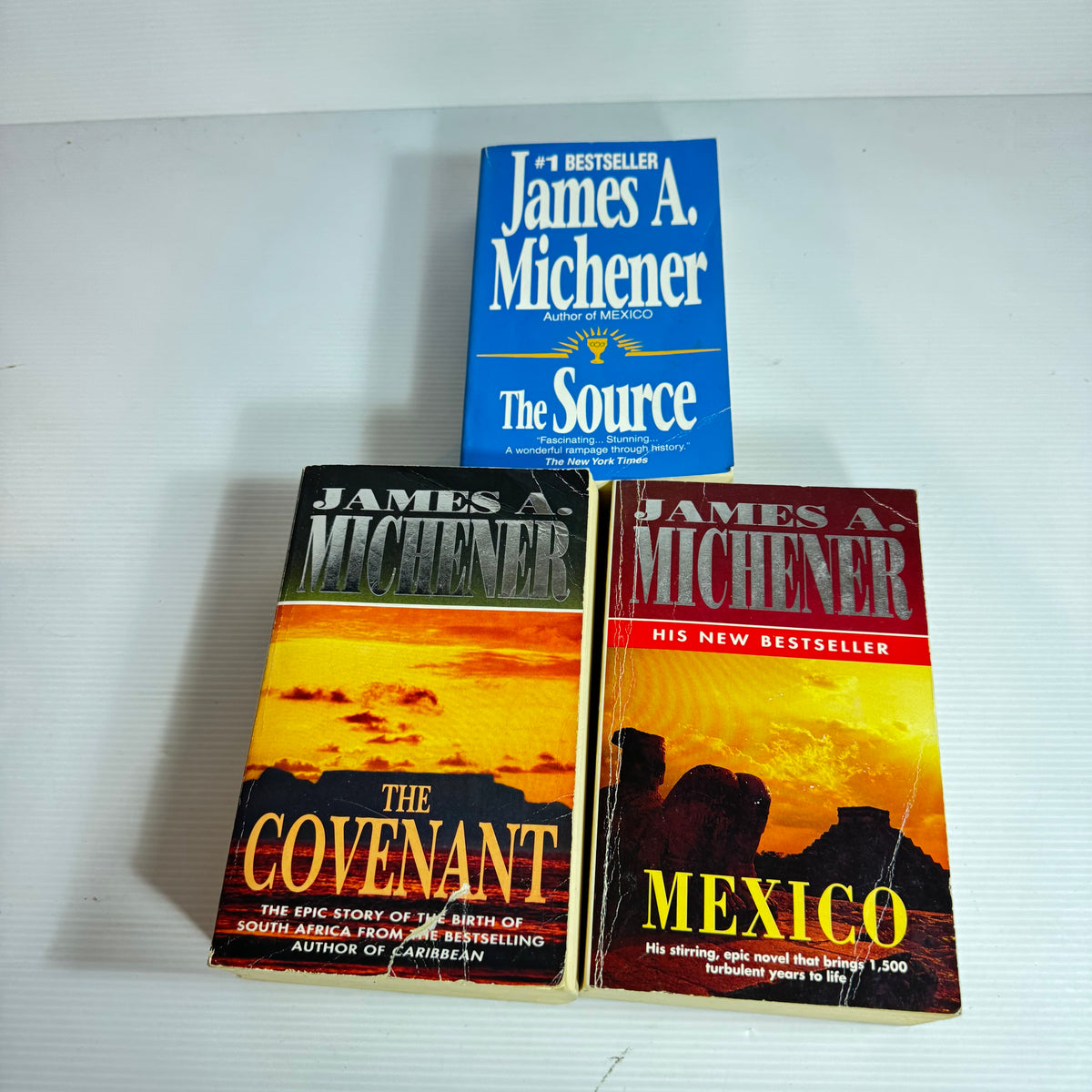 James A. Michener Bundle x 3 : The Source, Mexico, The Covenant (3431)