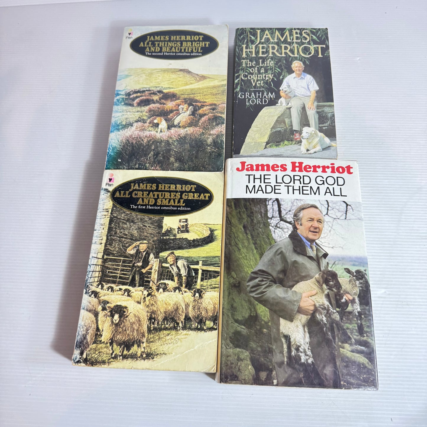 James Herriot Book Bundle x 4 : The Life of a Country Vet, All Creatures Great and Small, All Thing Bright and Beautiful, The Lord God Made Them All(2856)
