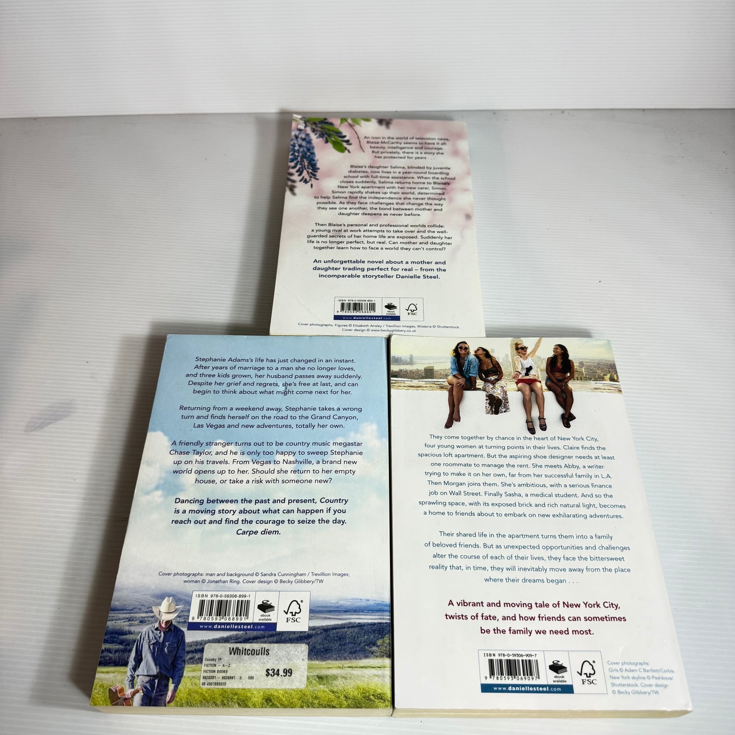 Danielle Steel Book Bundle x 3 : A Perfect Life, Country, & The Apartment (2434)