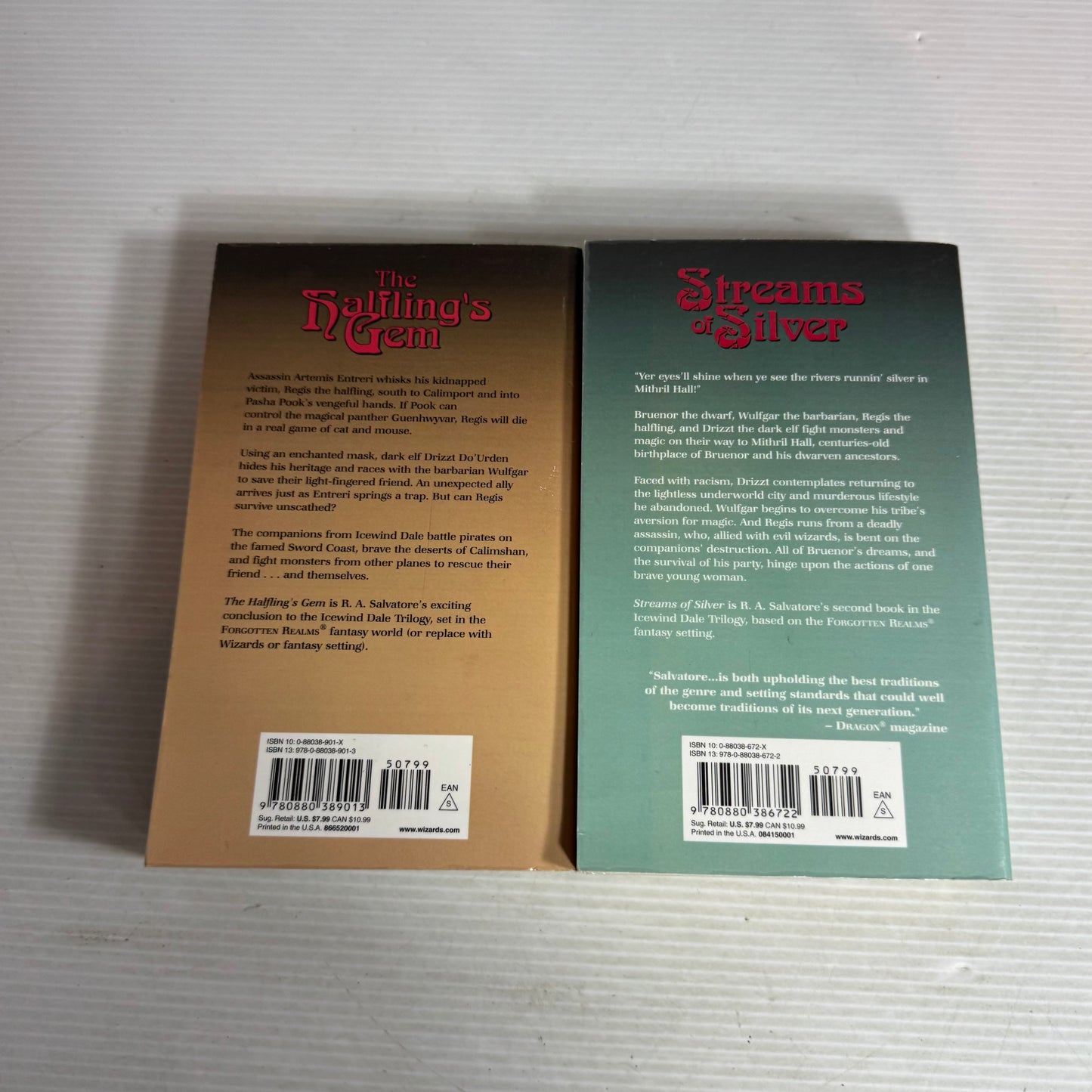 R. A. Salvatore "The Icewind Dale" Books 2 & 3 - Steams of Silver & The Halfing's Gem (2962)