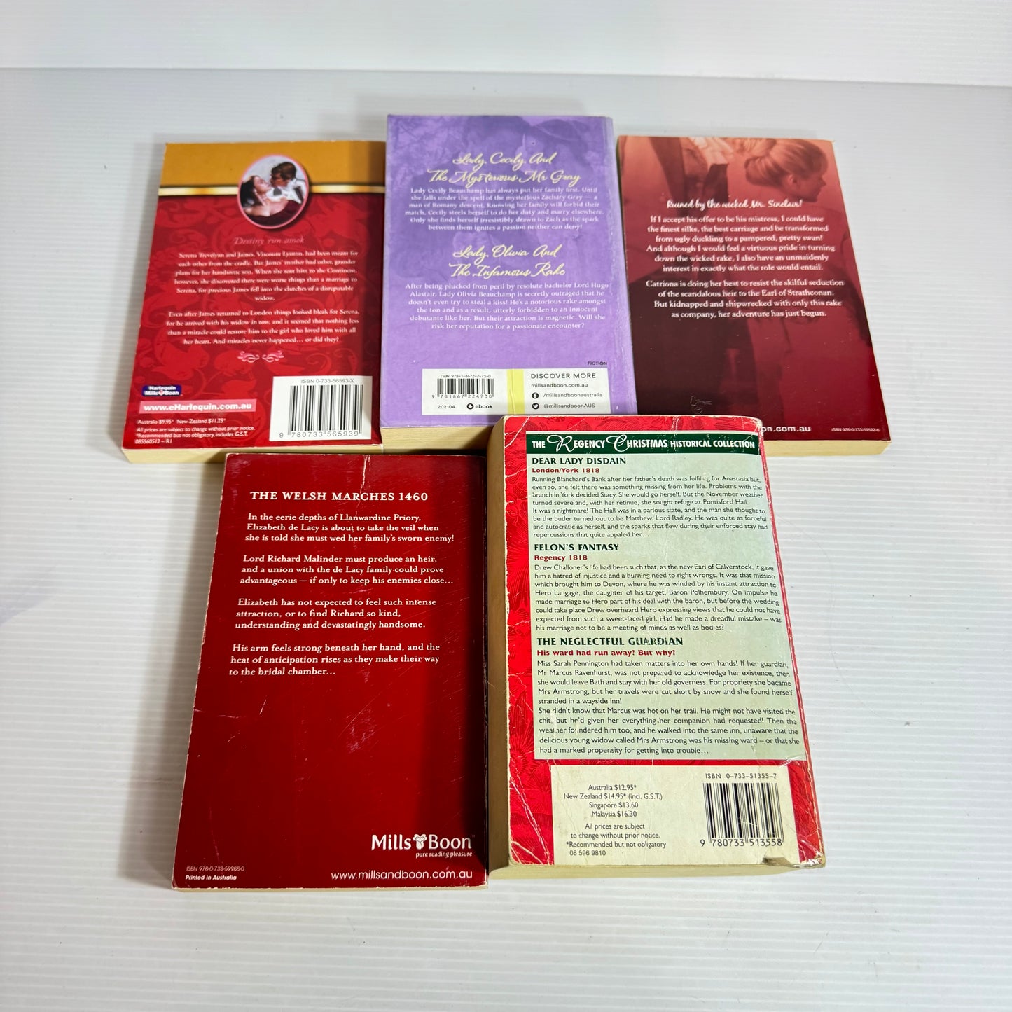 Romance Mixed Book Bundle x 5 Books (2399)