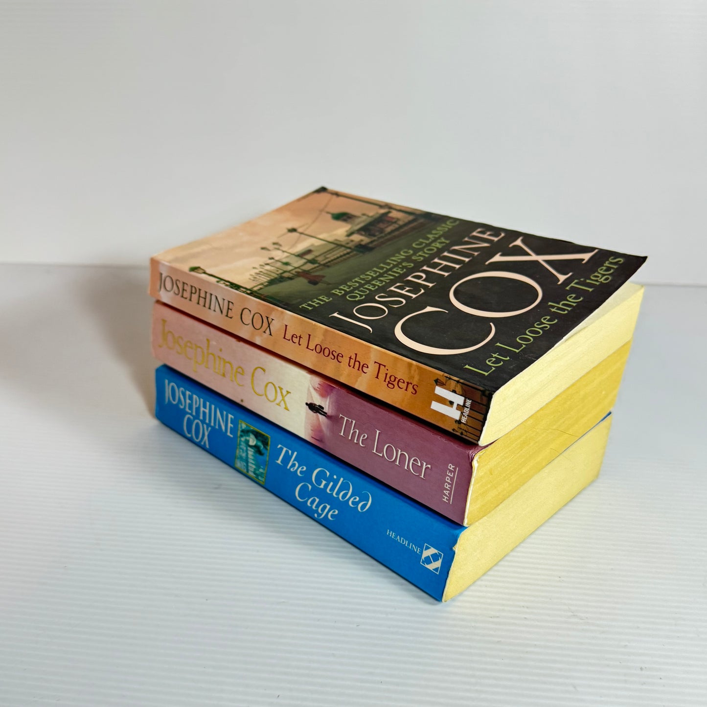 Josephine Cox Book Bundle x 3 Books : Let Loose The Tiger, The Loner, The Gilded Cage (3131)