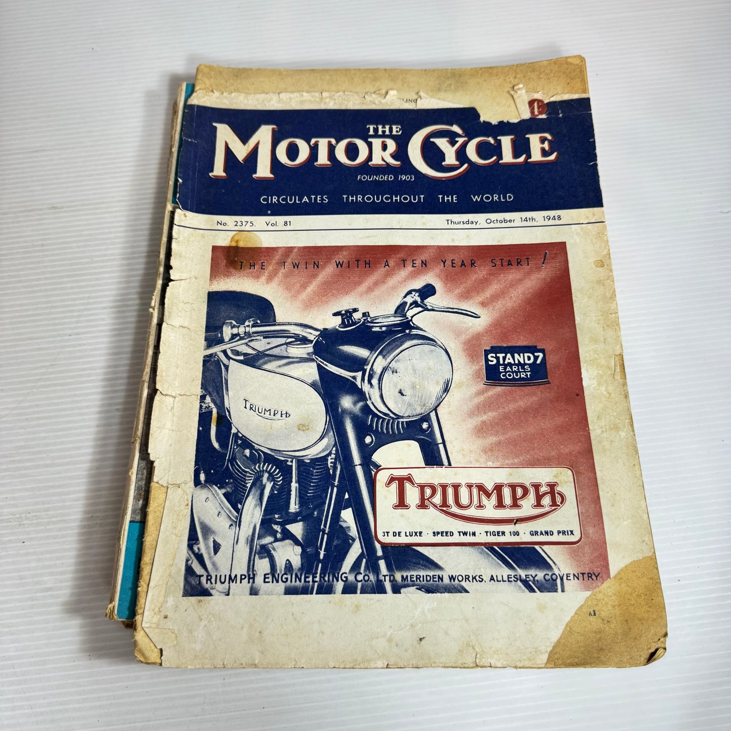 The Motor Cycle Vintage Magazine Book Bundle x 6 (Vintage 1948-1957) (2547)