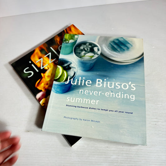 Julie Biuso Cookbook Bundle x 2 : Sizzle : Sensational Barbecue Food & Never-Ending Summer(2938)