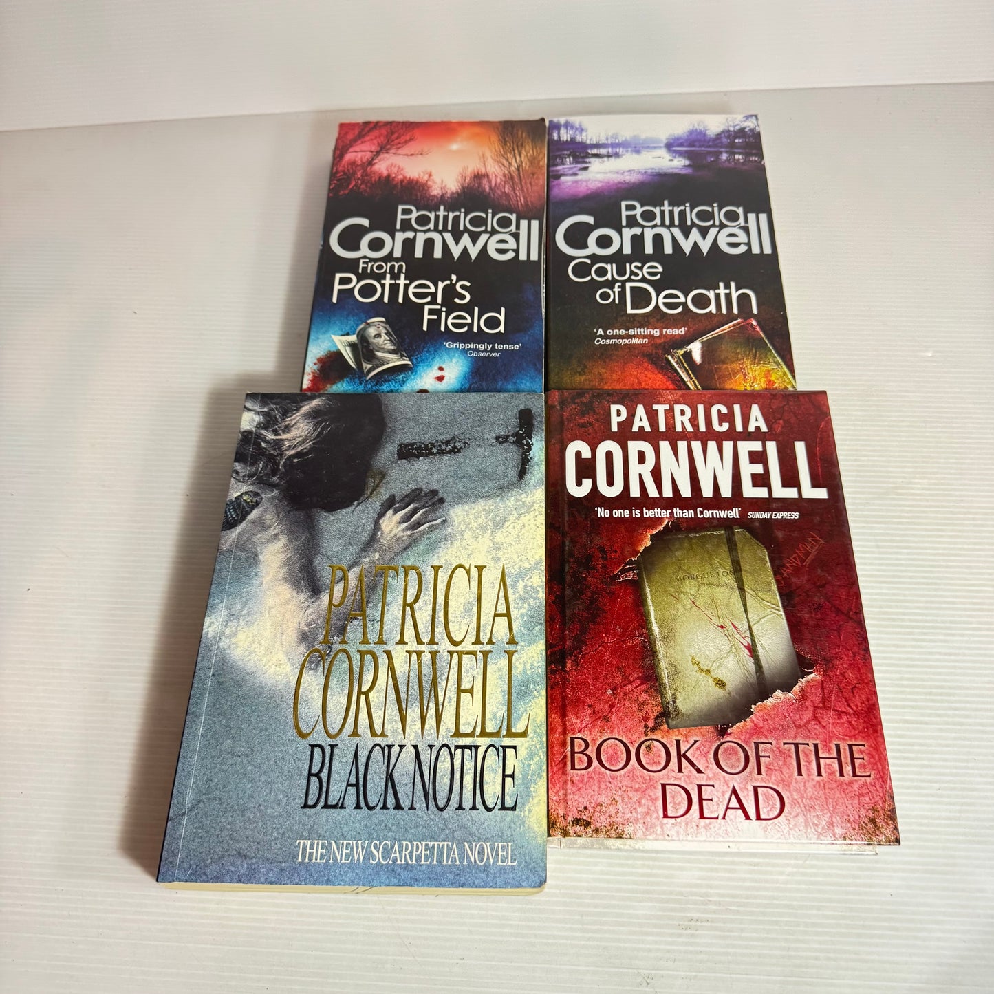 Patricia Cornwell Book Bundle x 3 : From Potter's Field, Cause of Death, Book of The Dead, Black Notice (3000)