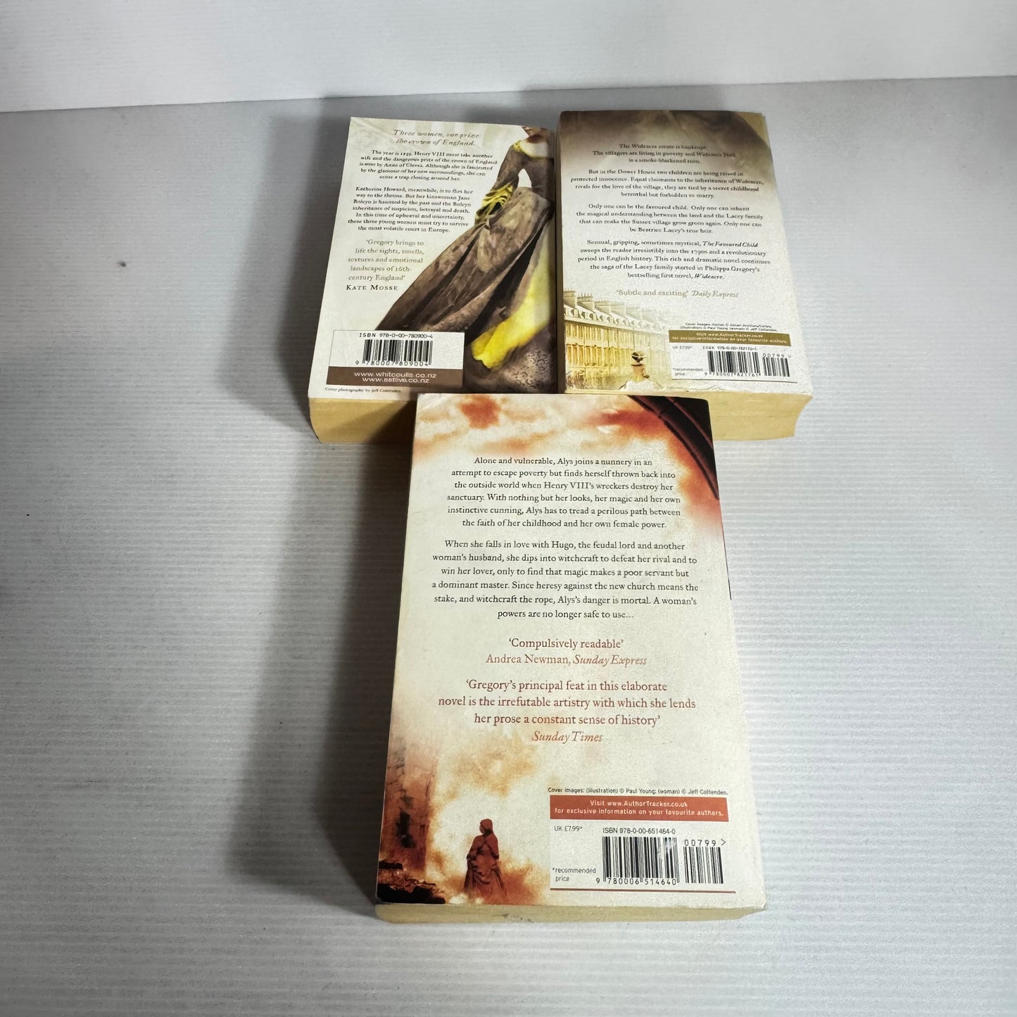 Philippa Gregory Book Bundle x 3 Books : The Boleyn Inheritance, The Favoured Child, The Wise Woman(2505)