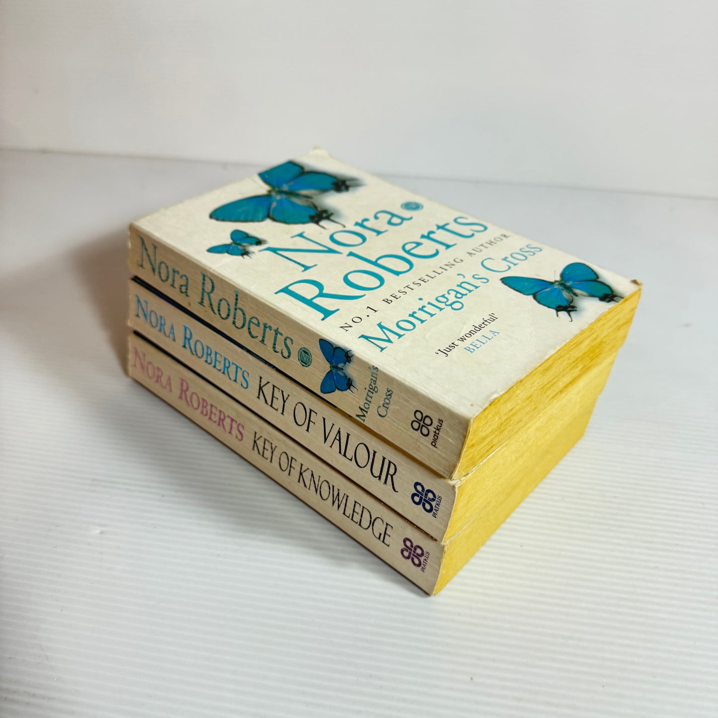 Nora Roberts Book Bundle x 3 : Morrigan's Cross, Key of Valour, Key of Knowledge (3275)