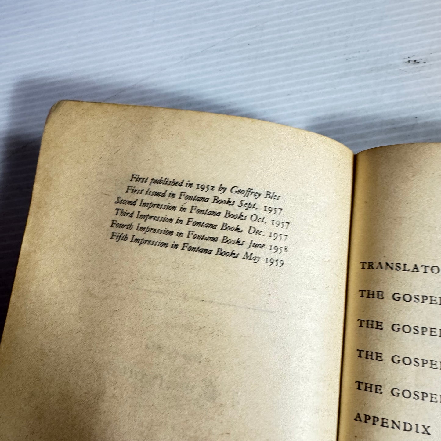 J.B. Phillips Vintage Book Bundle x 2 : The Young Church in Action & The Gospels in Modern English (1959)(2876)