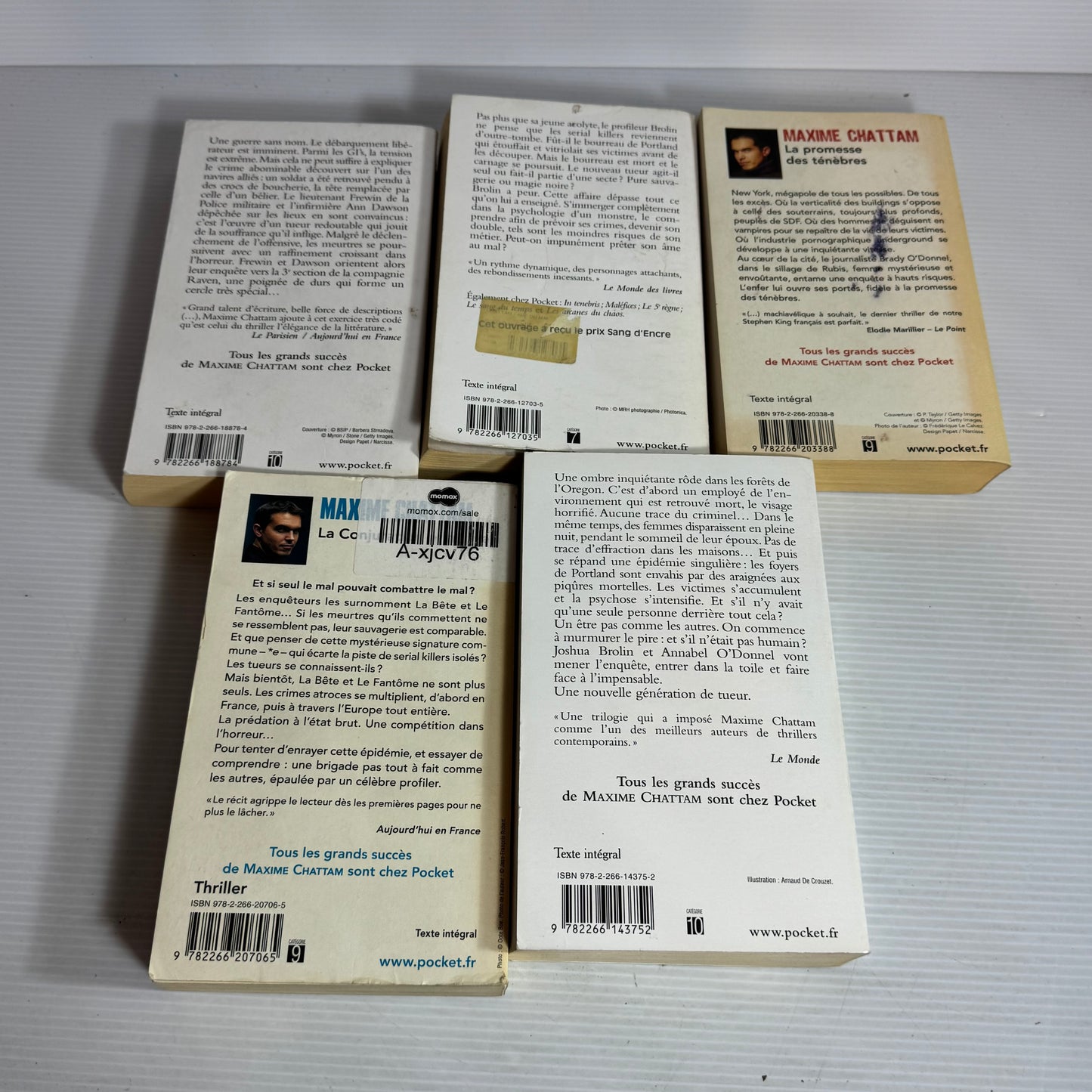 Maxime Chattam French Language Thriller Book Bundle x 5 Books (2570)