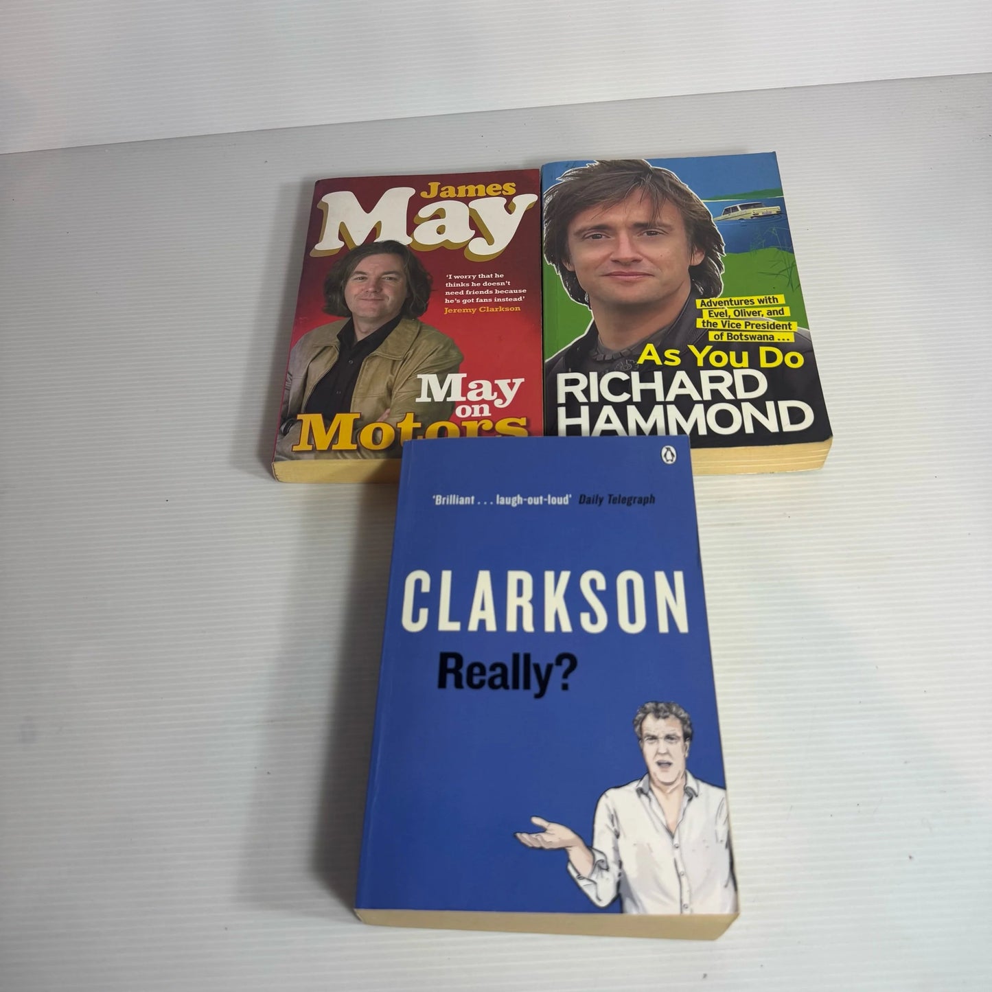 May, Hammond & Clarkson Book Bundle x 3 : May on Motors, As You Do - Richard Hammond, Really? - Clarkson (2336)