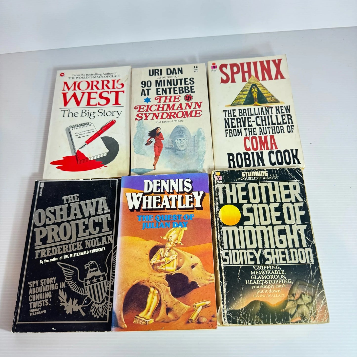 Thriller Book Bundle x 6 Books : Various Authors (Vintage 1976-1989 (2157)