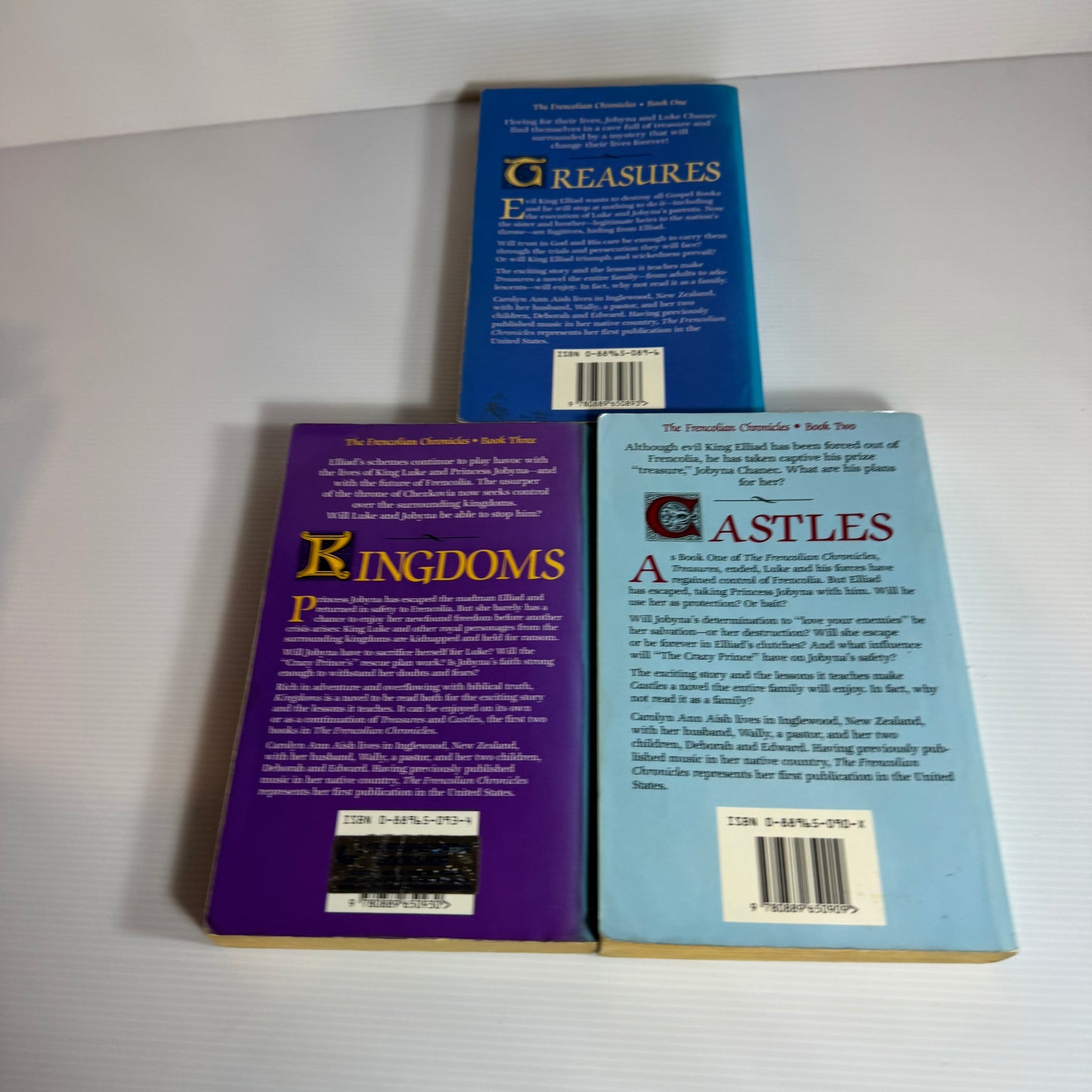 The Frencolian Chronicles by Carolyn Ann Aish Book Bundle x 3 : Treasures, Castles, Kingdoms (3058)