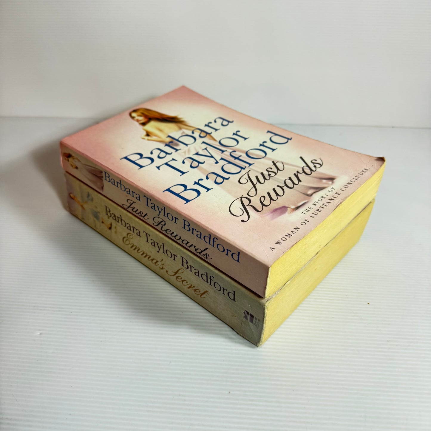 Barbara Taylor Bradford Book Bundle x 2 : Just Rewards & Emma's Secret (3263)