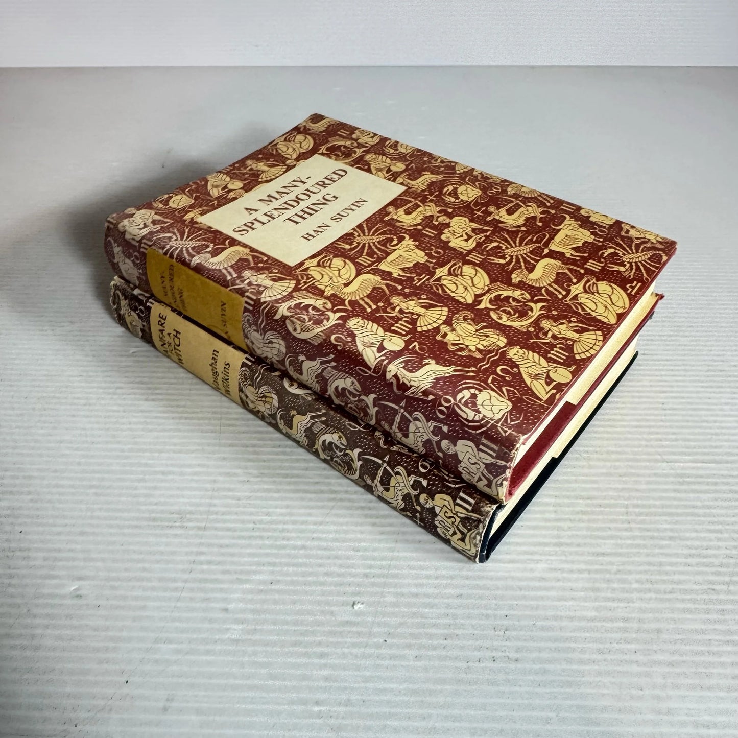 Vintage Books x 2 : A Many - Splendoured Thing - Han Suyin 1954 & Fanfare for a Witch - Vaughan Wilkins 1954 (2129)