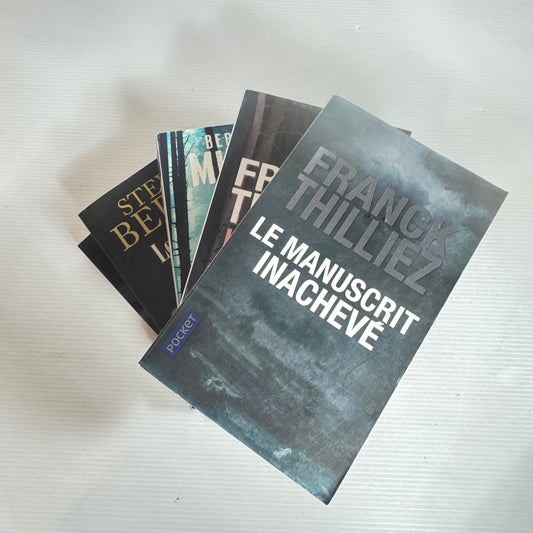 French Language Thriller Mixed Author Book Bundle x 5 Books (2572)