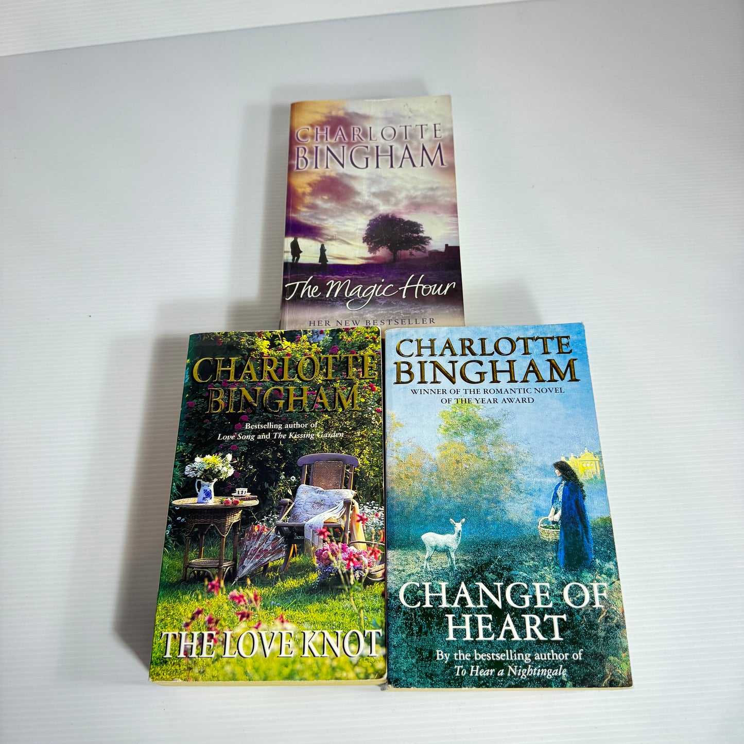 Charlotte Bingham Book Bundle x 3 : The Magic Hour, Change of Heart, The Love Knot (3077)